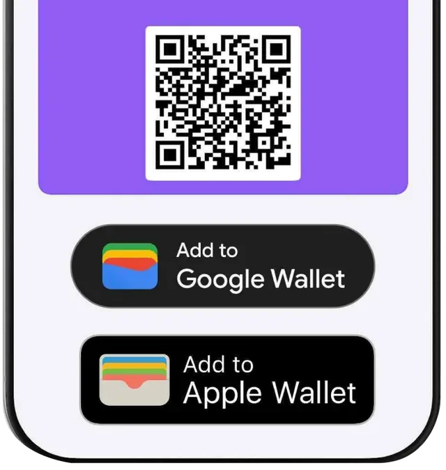 Botones Agregar a Google Wallet y Agregar a Apple Wallet